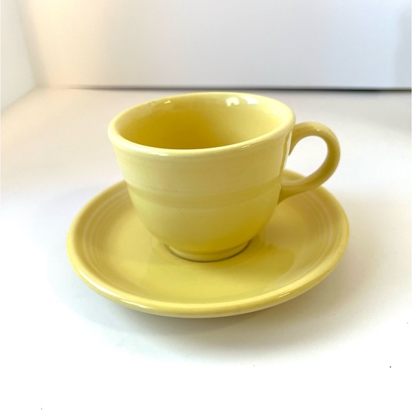 Fiestaware Cup And Saucer in Yellow - Picture 1 of 3